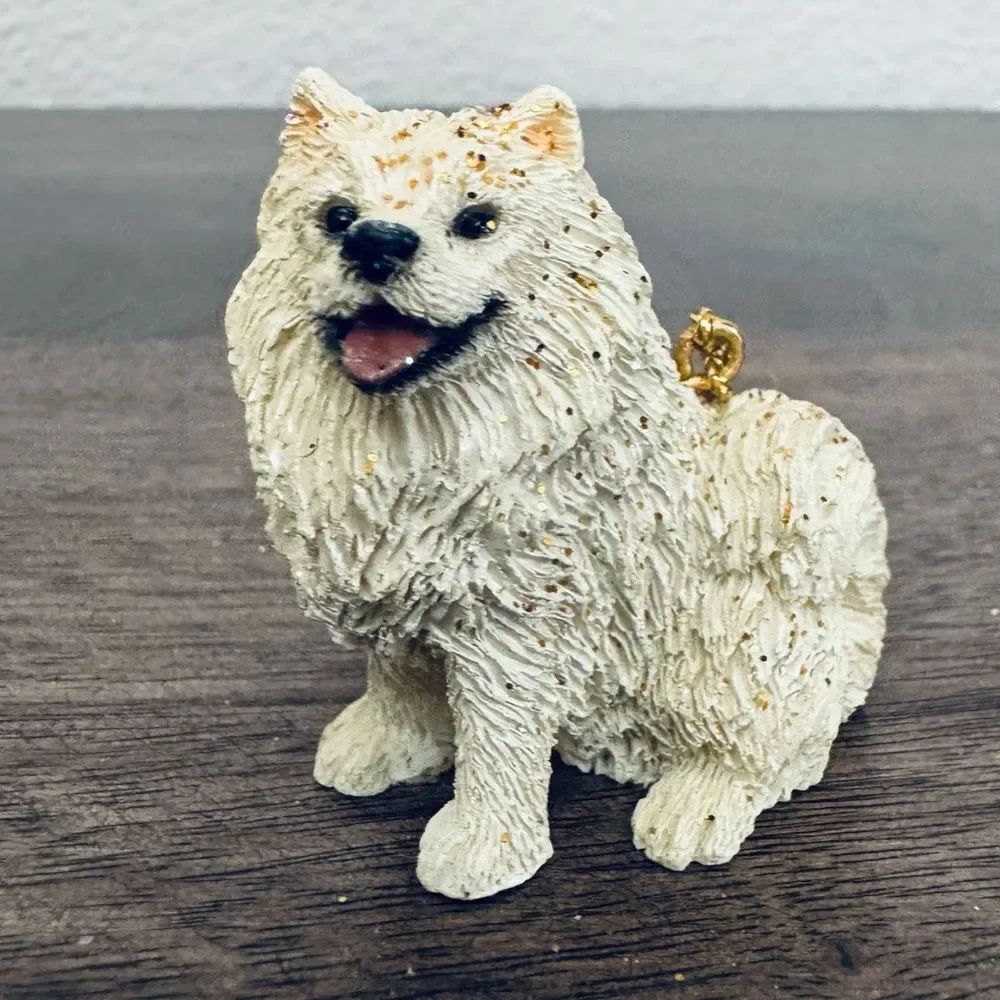 Pomeranian Holiday Dog Figurine Christmas Ornament